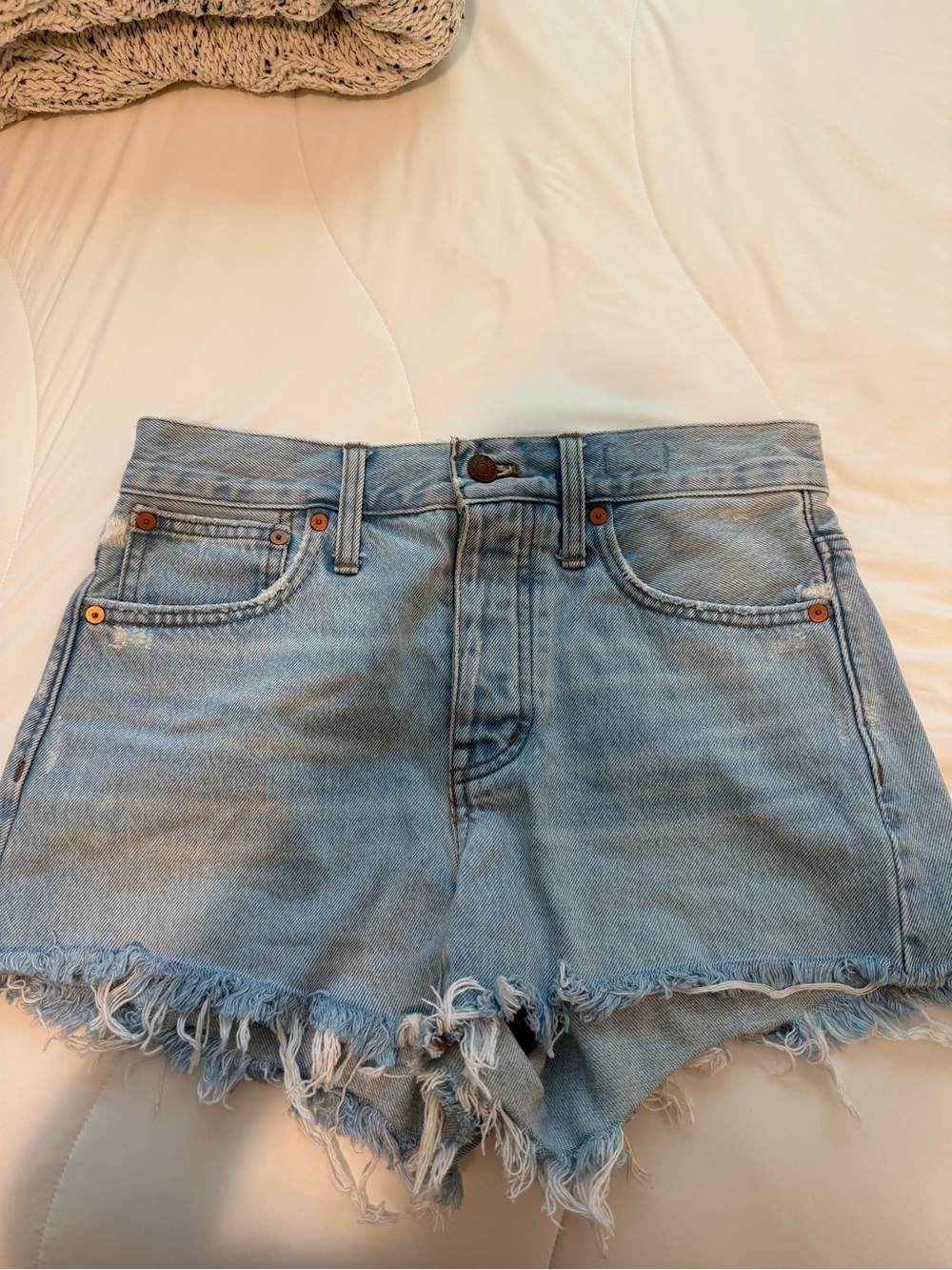 Madewell Light Blue Relaxed Denim Shorts